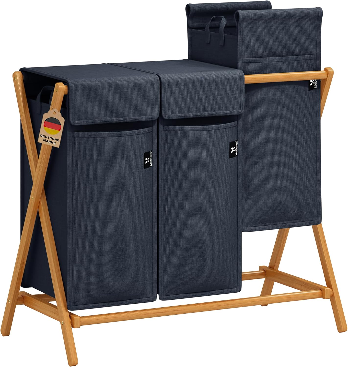 Wäschesortierer, 150l Grau