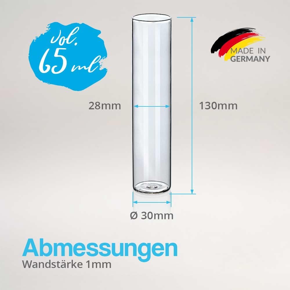 25er-Set Gewürzgläser mit Natur-Korken, 130 x Ø30 mm