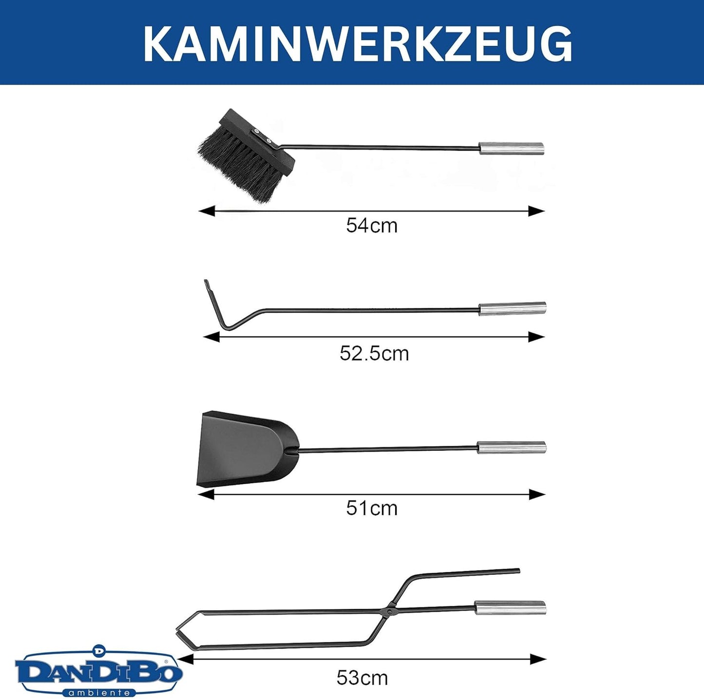 Modernes Kaminbesteck