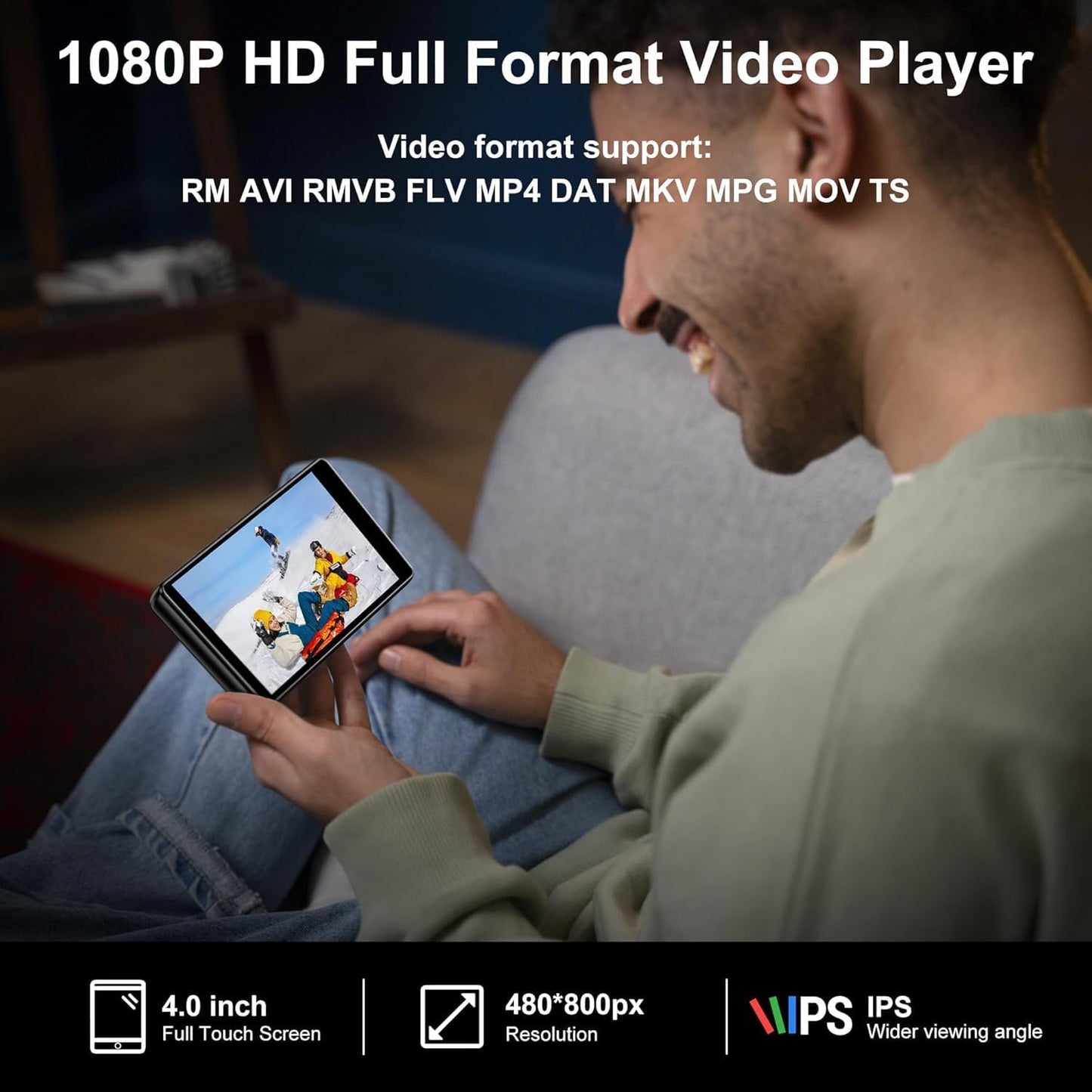 MP3 & MP4 Player, Schwarz-16GB