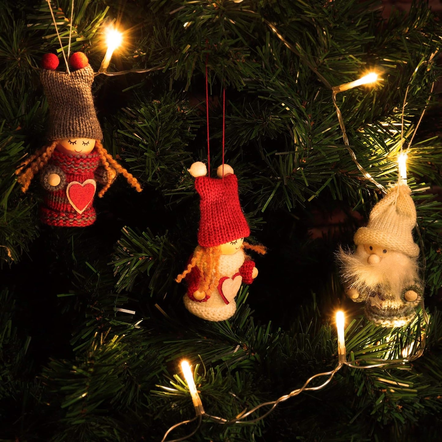 Weihnachtsmann-Anhänger, Engel & Wichtel, Big Pack C - Bunter Mix