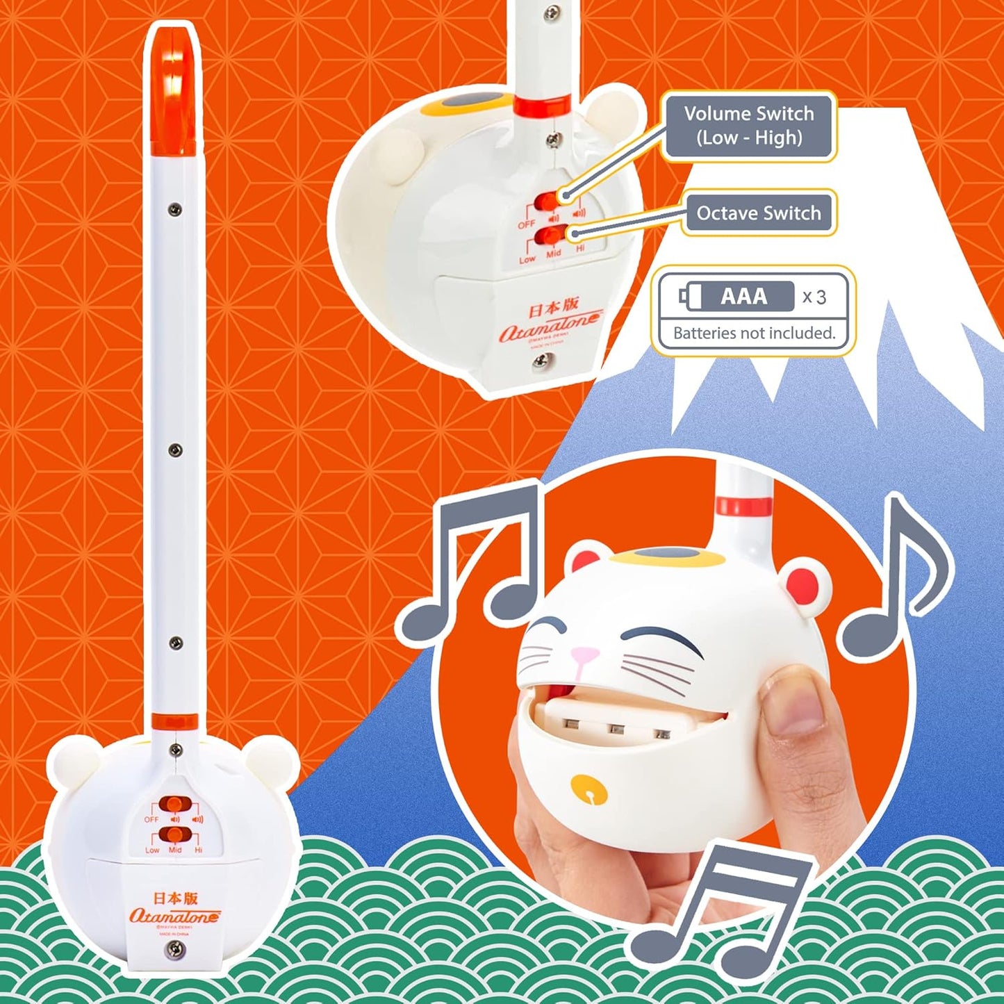 Elektronisches Musikspielzeug Synthesizer Otamatone, Lucky Cat