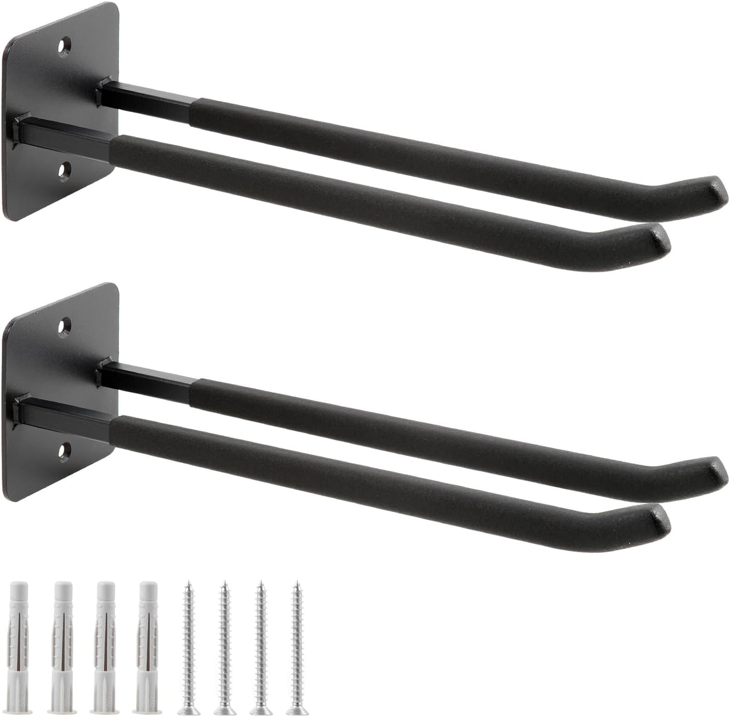 2-teiliges Garagenhaken-Set, 2 Stück Vierkantrohrhaken -14"