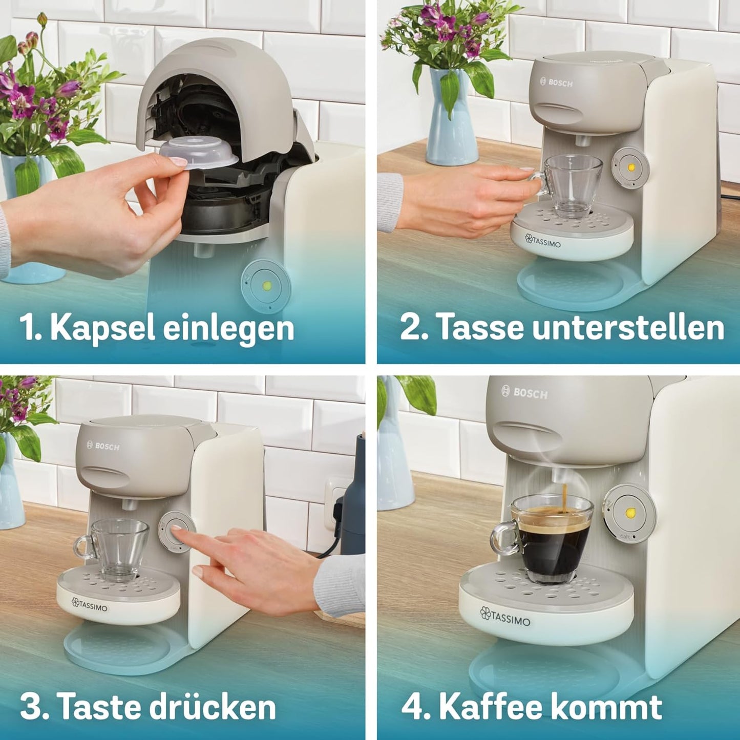 TAS167P Tassimo Kapselmaschine, Creme