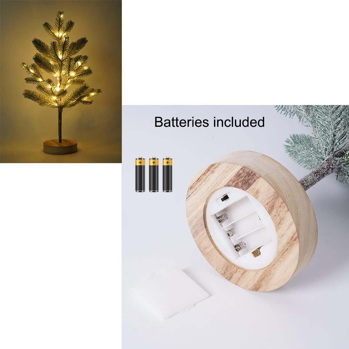 Deko Weihnachtsbaum mit LED-Lichter, Weihnachtsbaum 13 cm