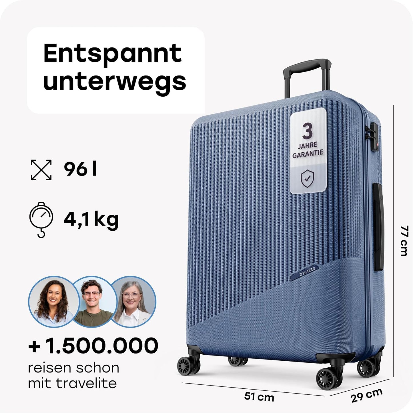 Bali, Blau Trolley Grösse L (77 cm)