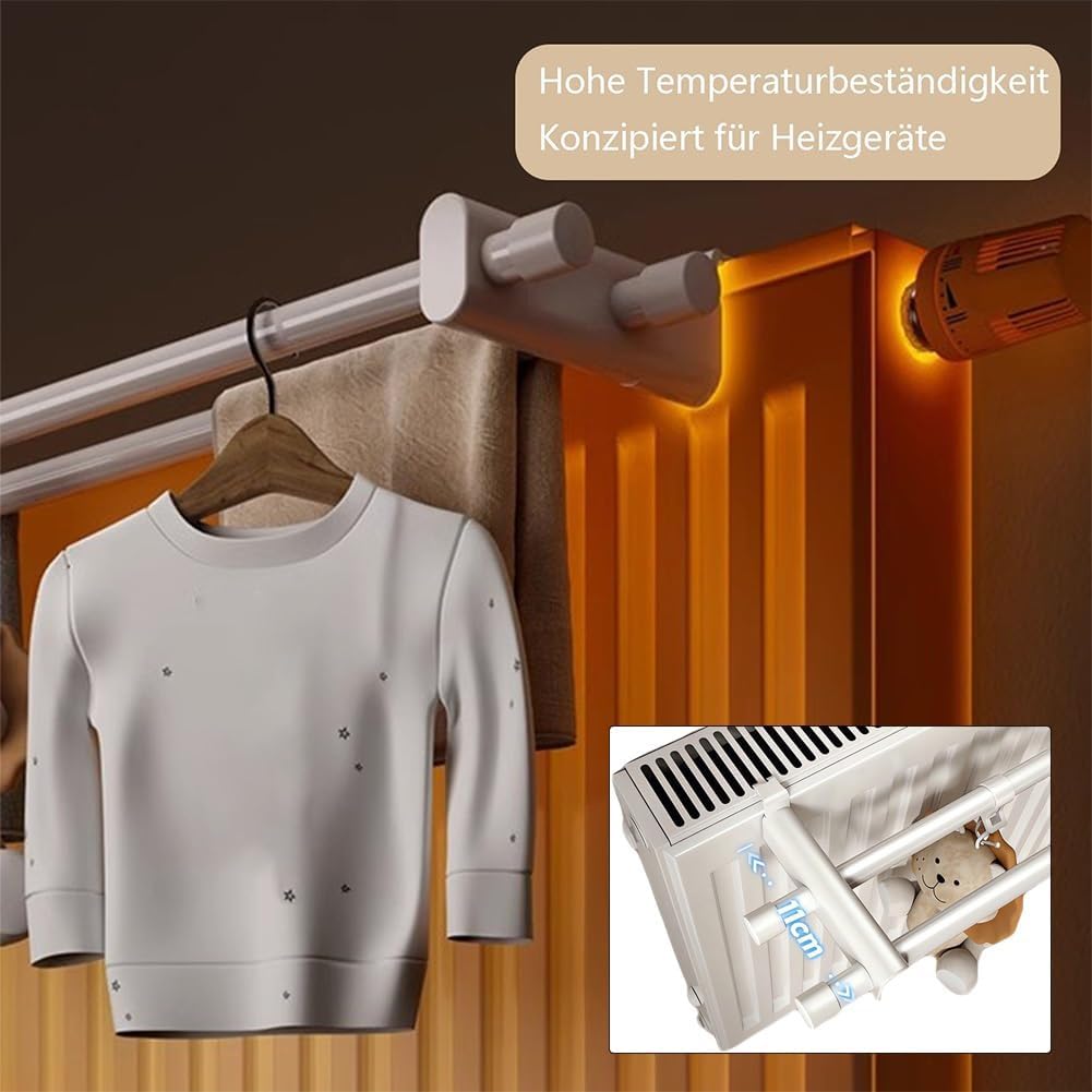 Heizkörper-Handtuchhalter zum Einhängen, White 50cm