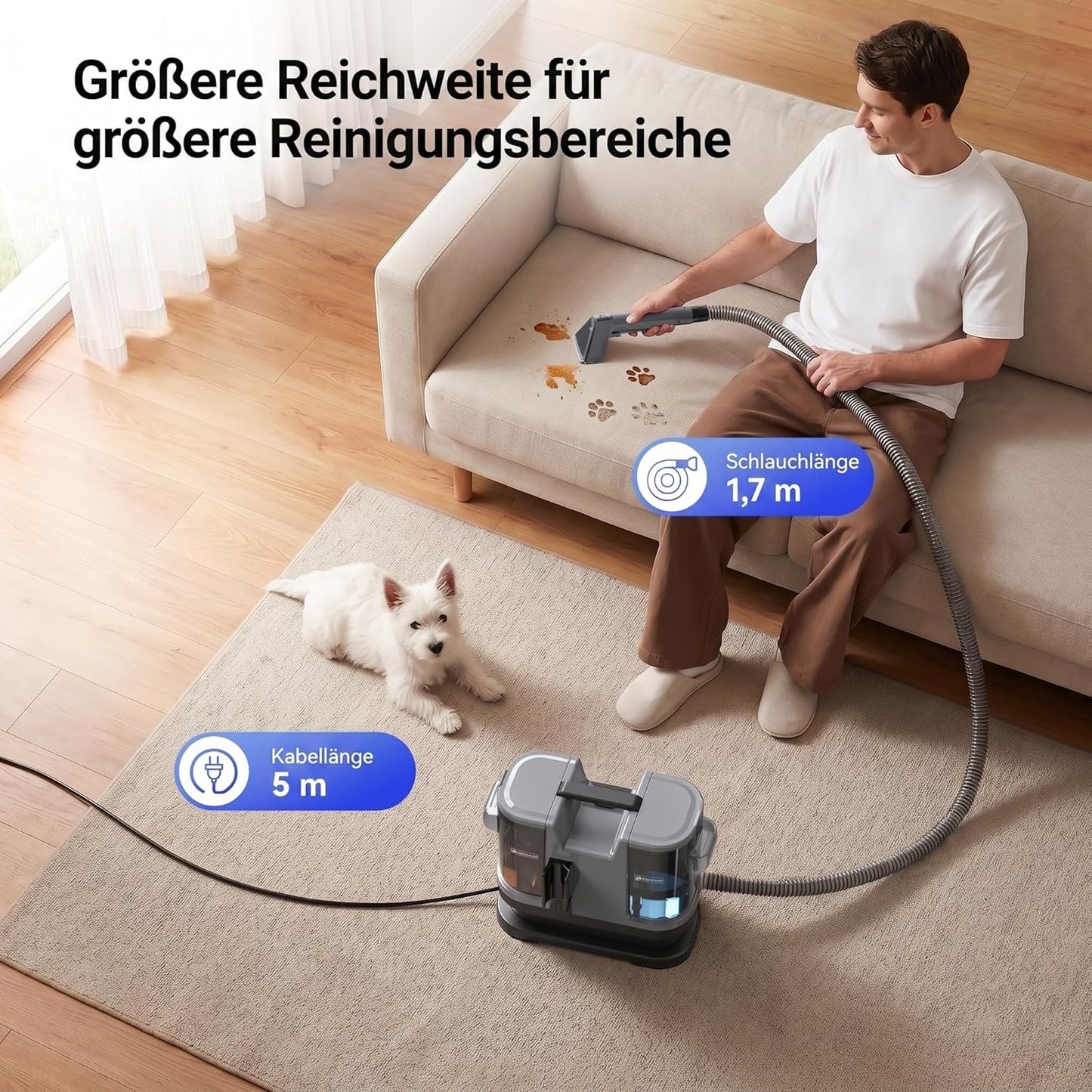 Nasssauger Polsterreiniger, Grau