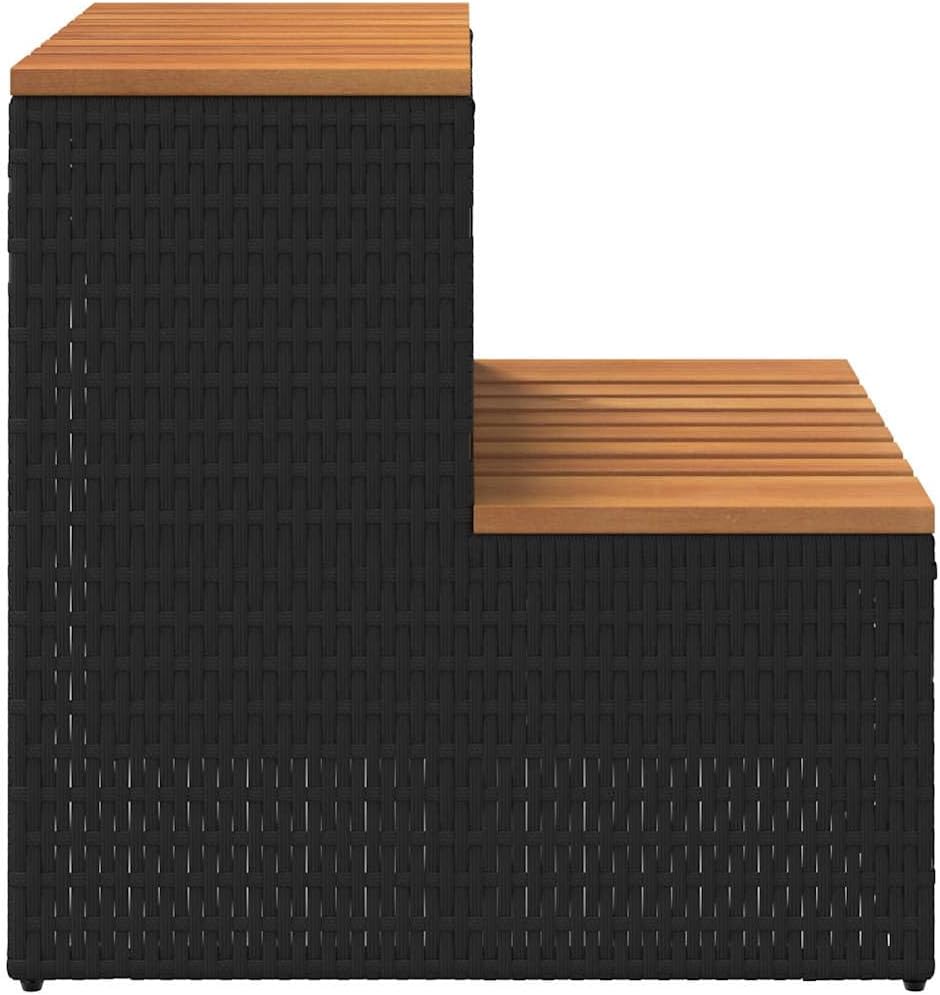 Whirlpooltreppe Tomasin, 50 x 50 x 50.5 cm Schwarz