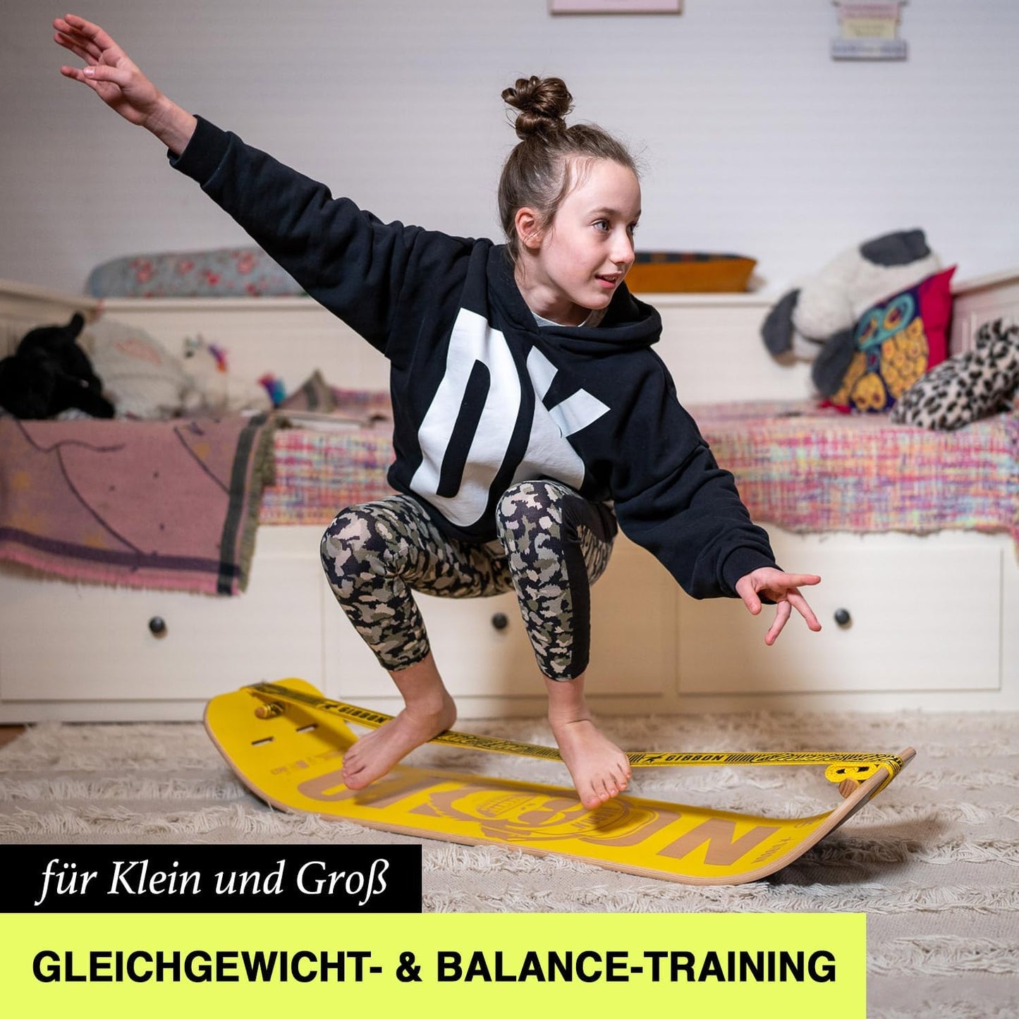 Gyboard Balance Board mit App-Unterstützung, Schwarz / Weiss