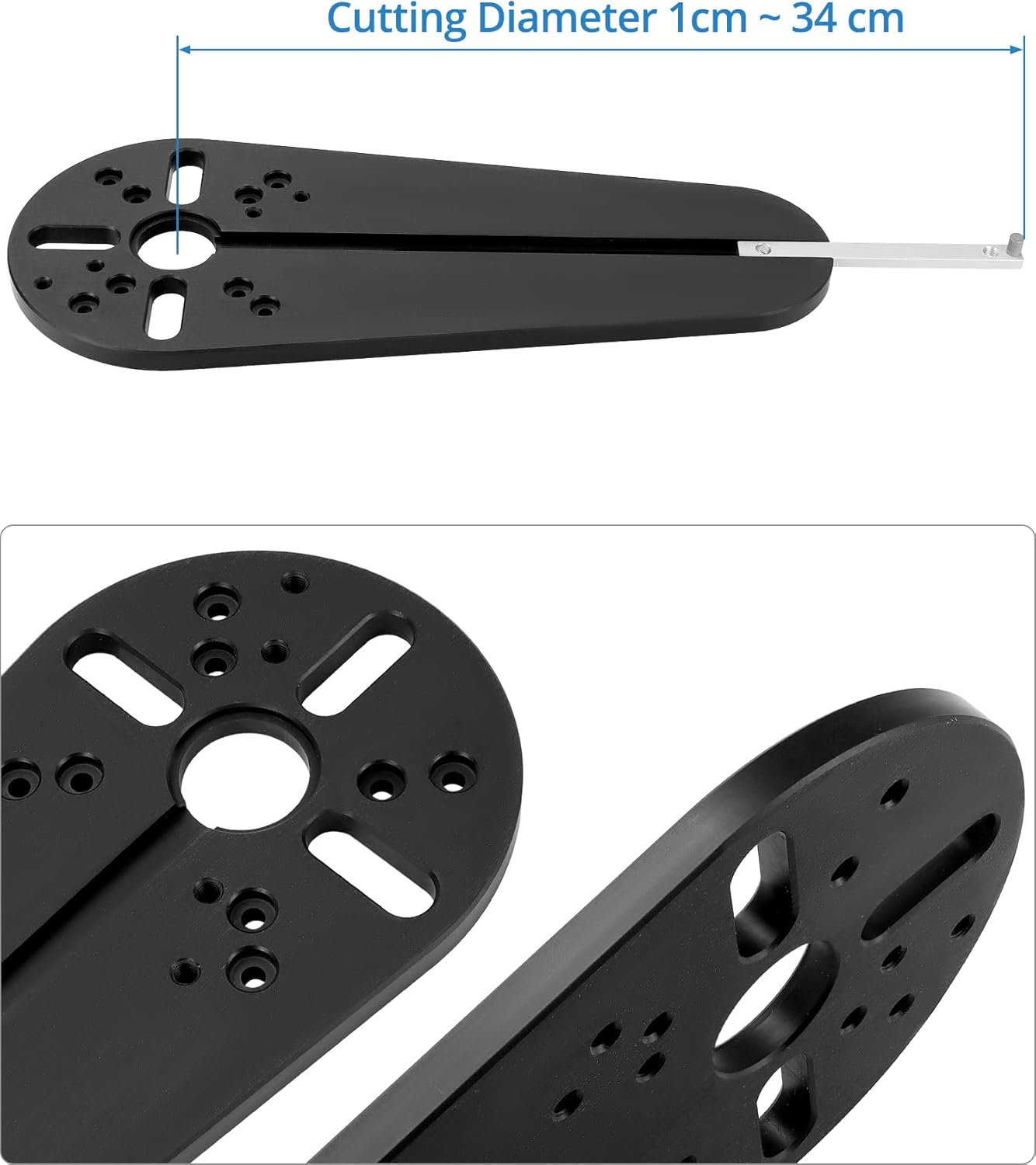 Kreisschablone für Handfräsen (2-68 cm)