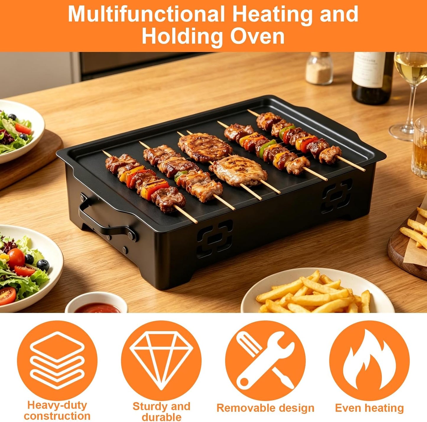 Grill Warmhalteplatte für BBQ und Outdoor Cooking
