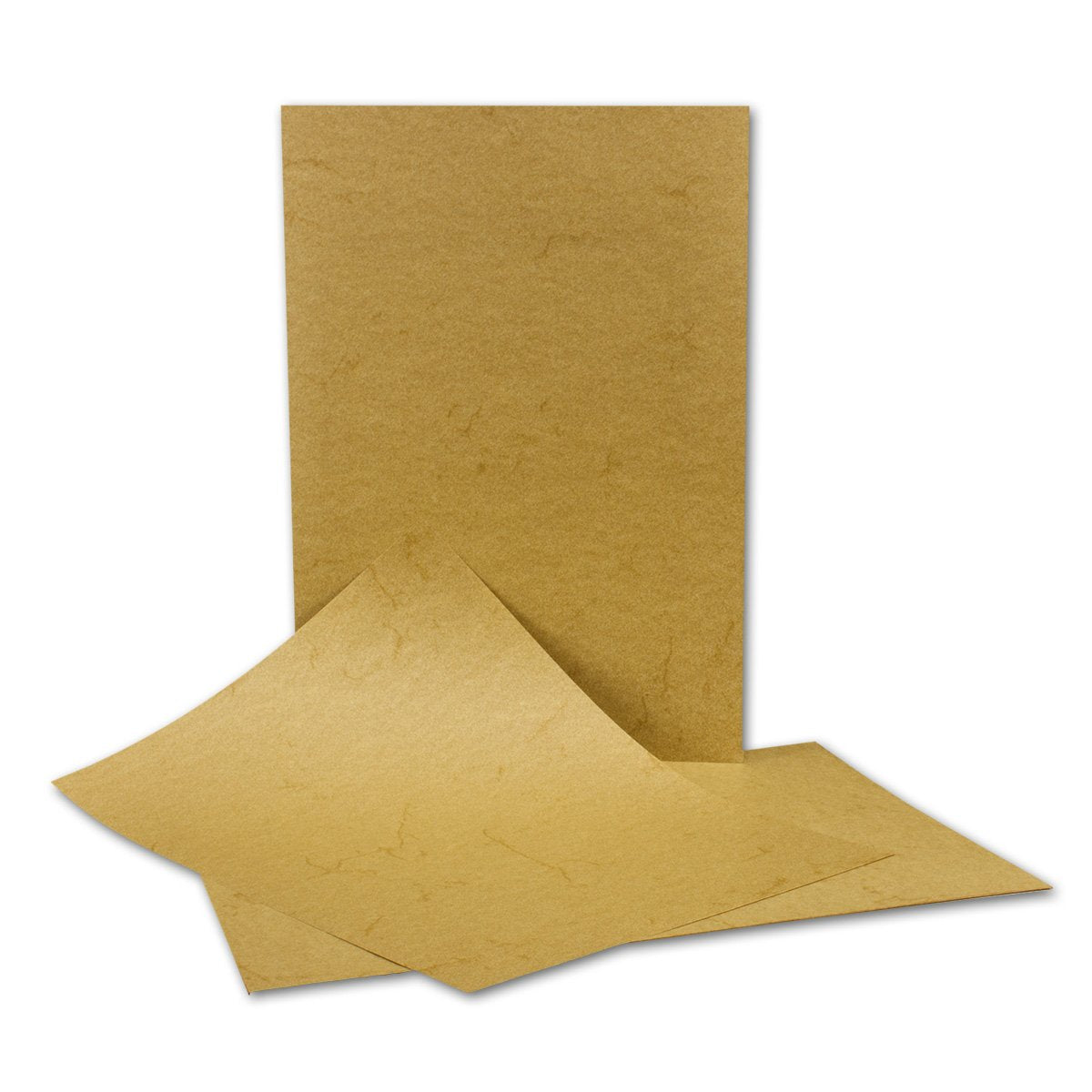 Elefantenhaut-Papier, Urkundenpapier A4, 75 Stück Elefantenhaut - Braun marmoriert