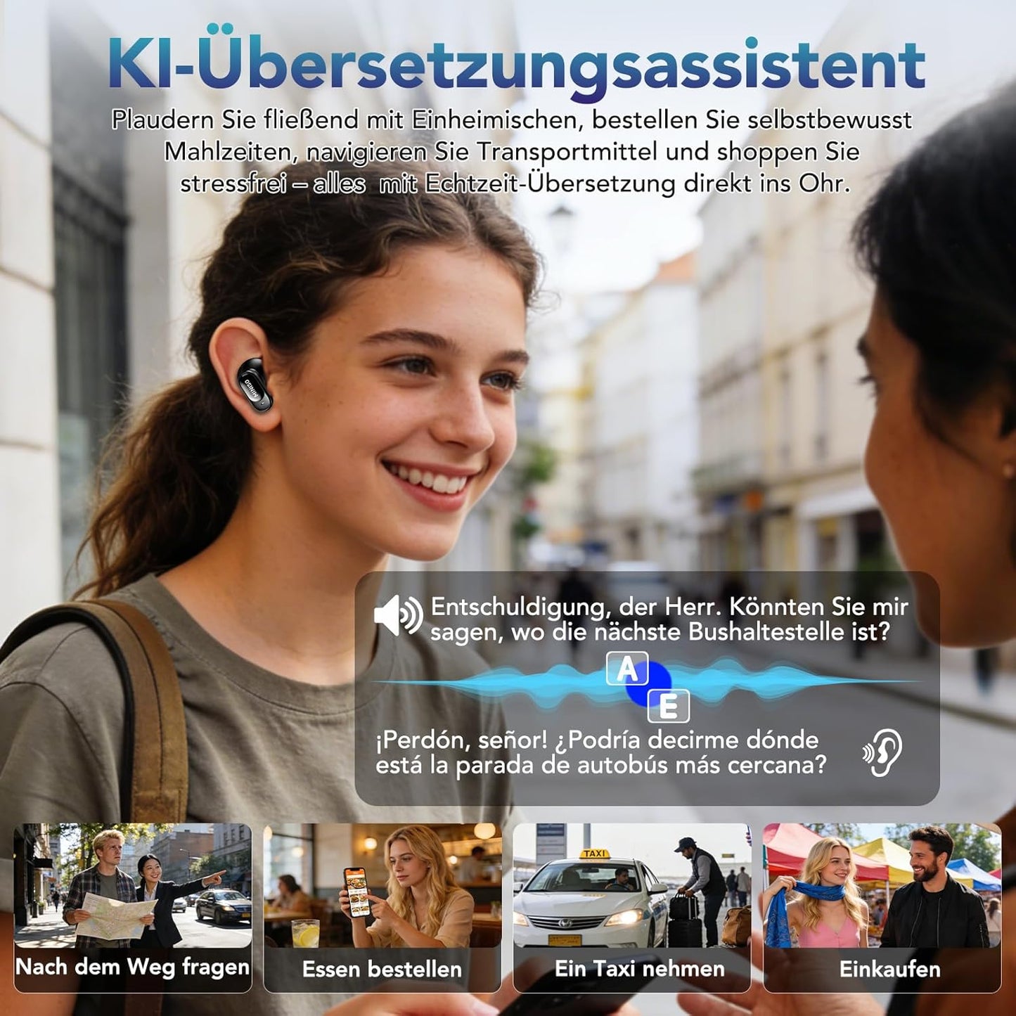 MS105 AI Übersetzer-Kopfhörer
