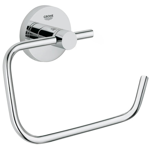 Essentials WC Toilettenpapierhalter, Chrom ohne Deckel rund