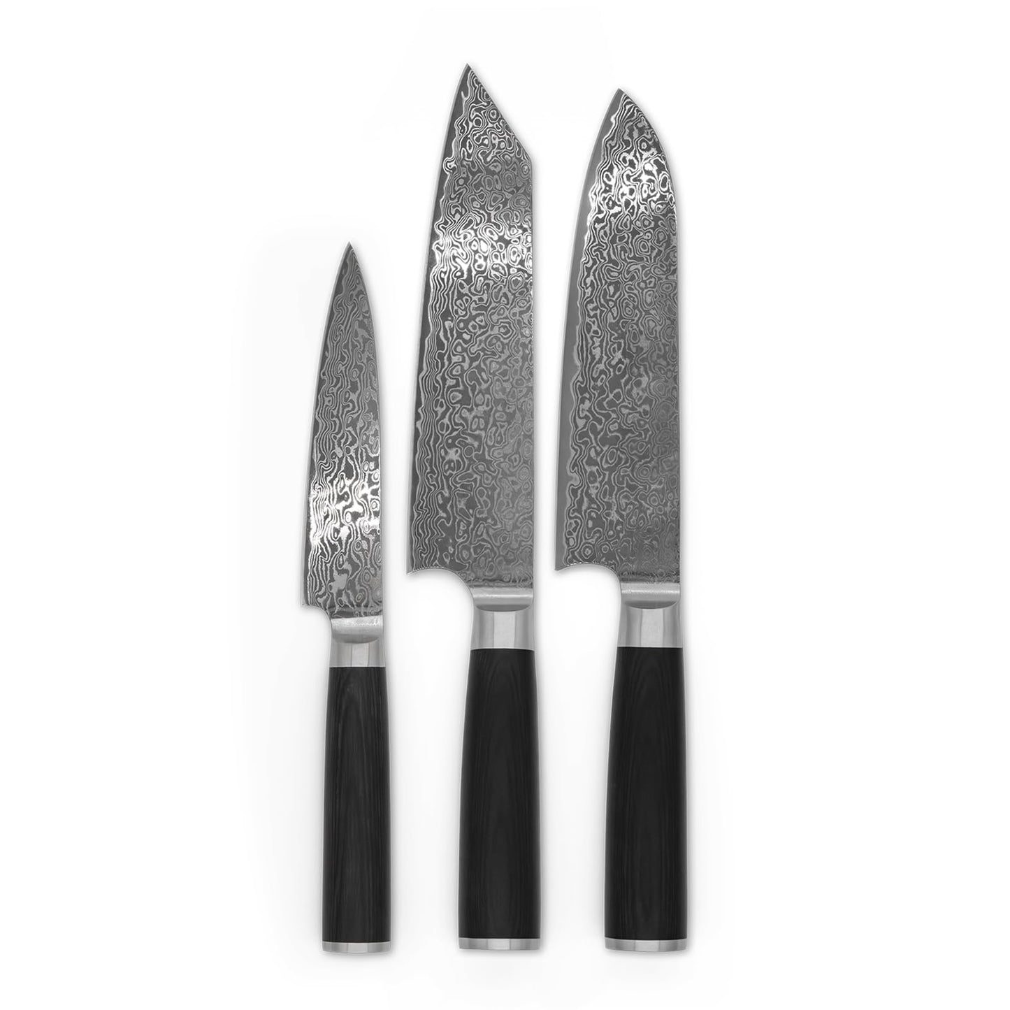 3-teiliges Küchenmesserset (Santoku, Kiritsuke, Office), Set 3-teilig AKIRA, YUNO, SANJI