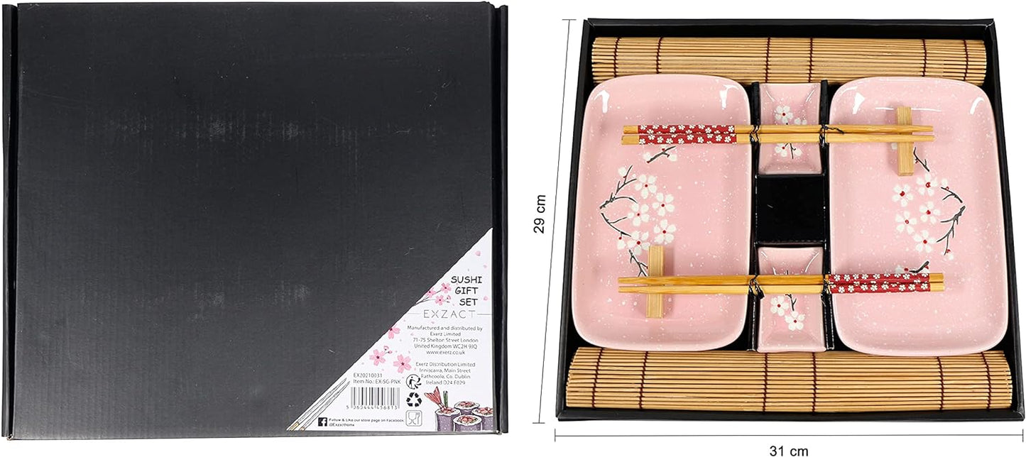 10-teiliges Sushi-Set, Rosa