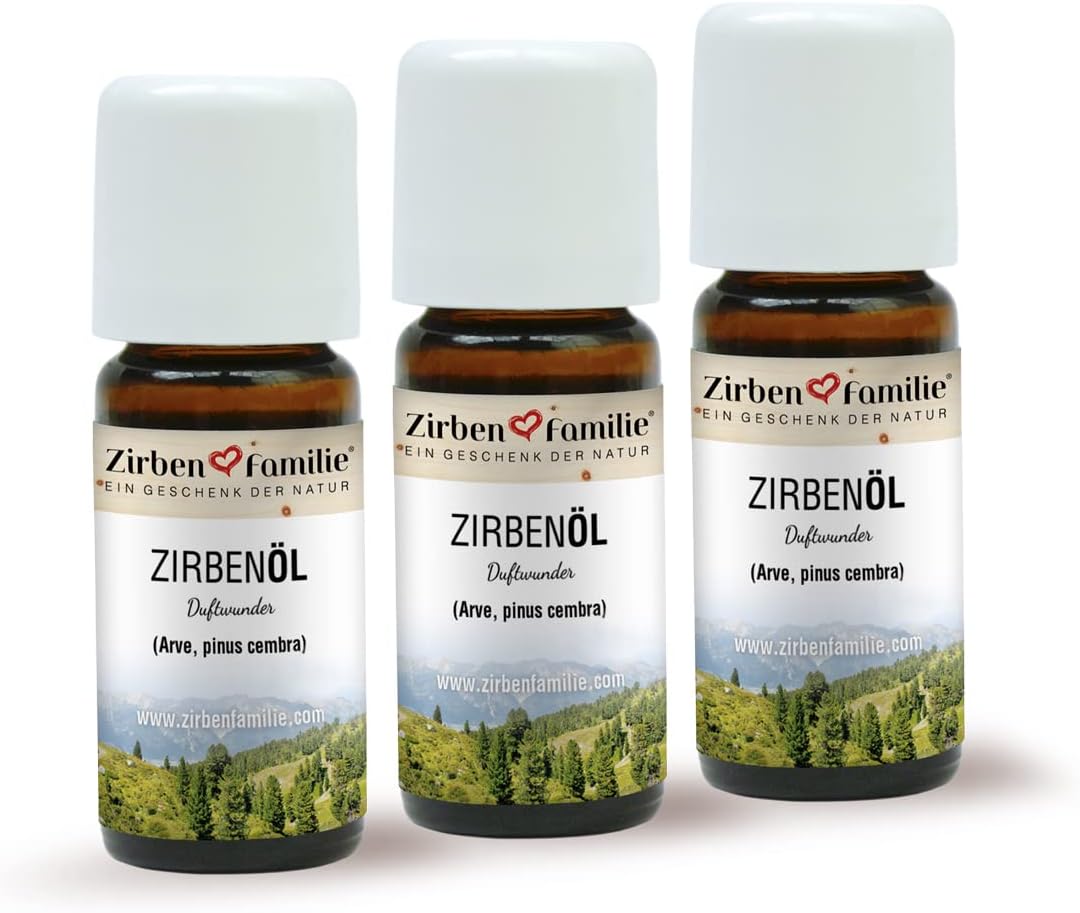 3er Set naturbelassenes Zirbenöl