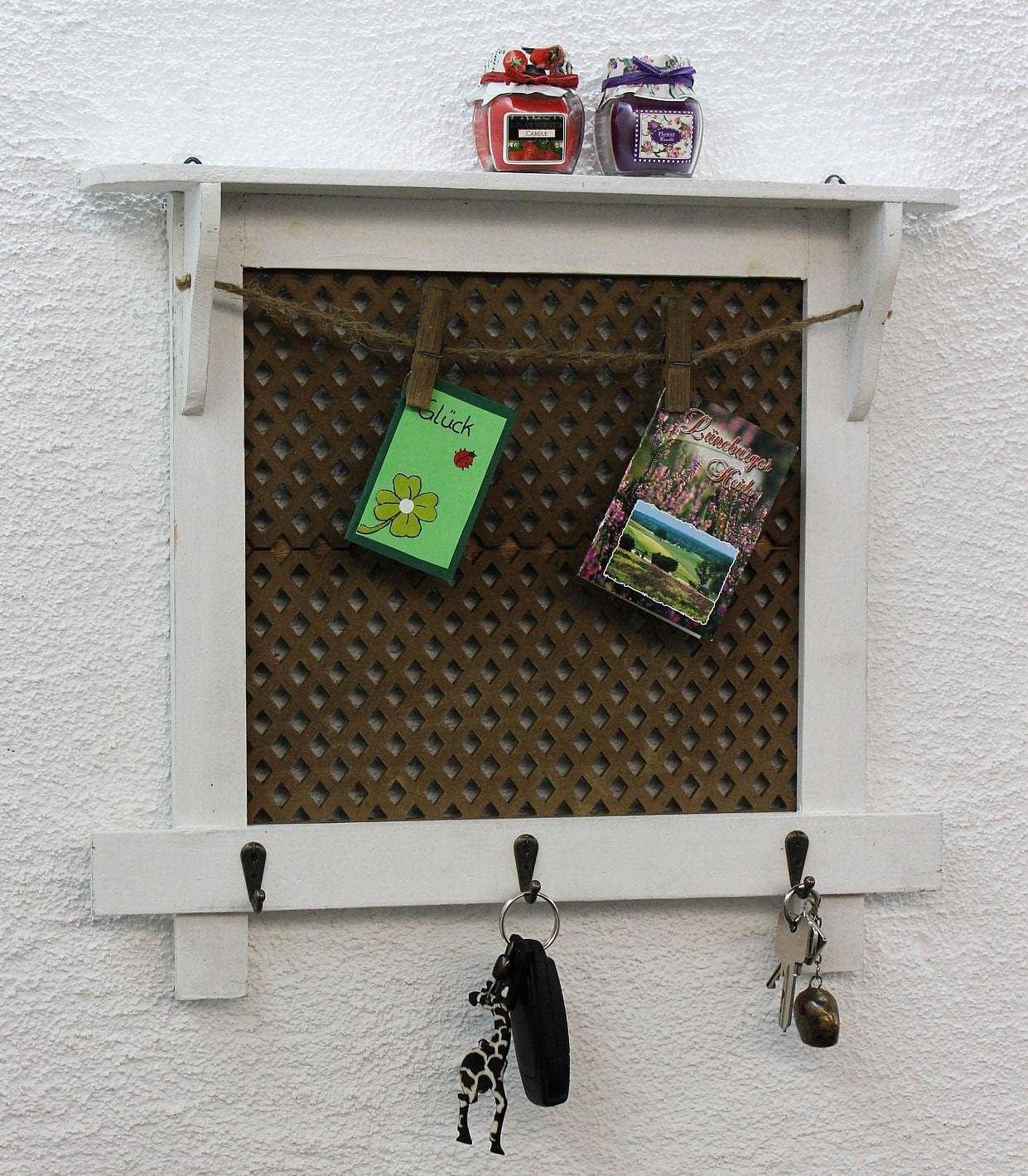 Schlüsselbrett mit Ablage und Memoboard