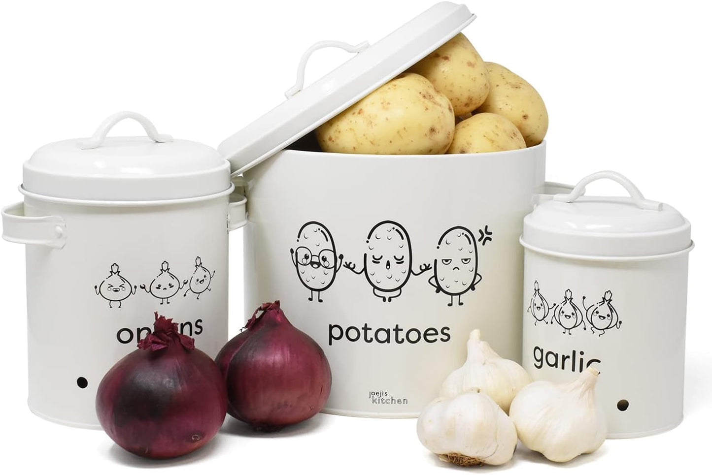 3er-Set Kartoffel-Zwiebel-Knoblauch Aufbewahrung