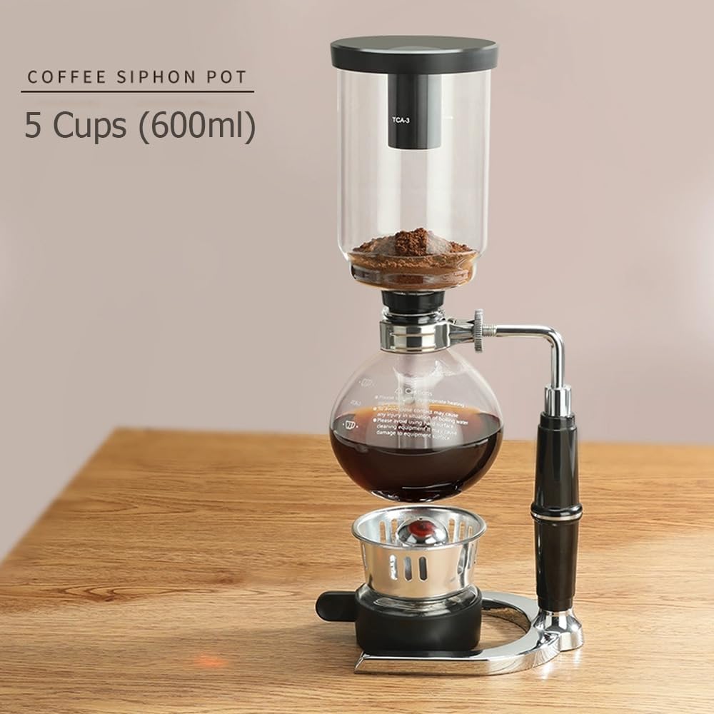 Siphon-Kaffeemaschine mit Alkoholbrenner