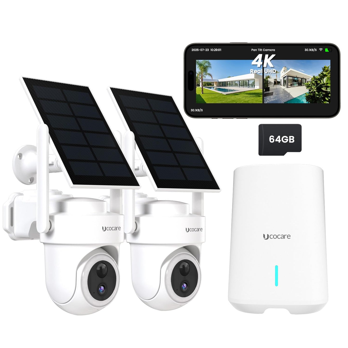 2er-Set Überwachungskamera mit Solar, 2-kamera-set