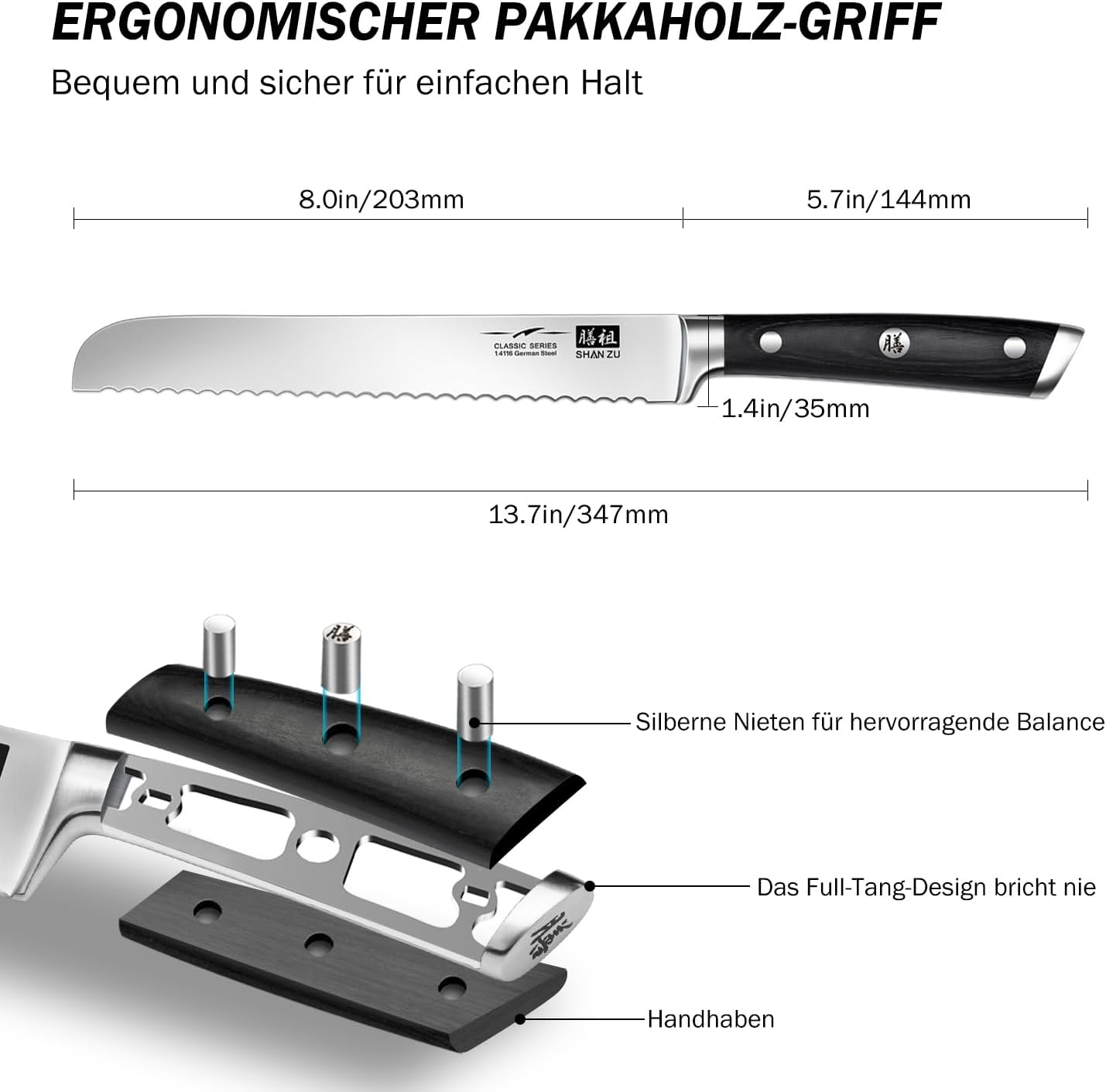 Brotmesser, Brotmesser