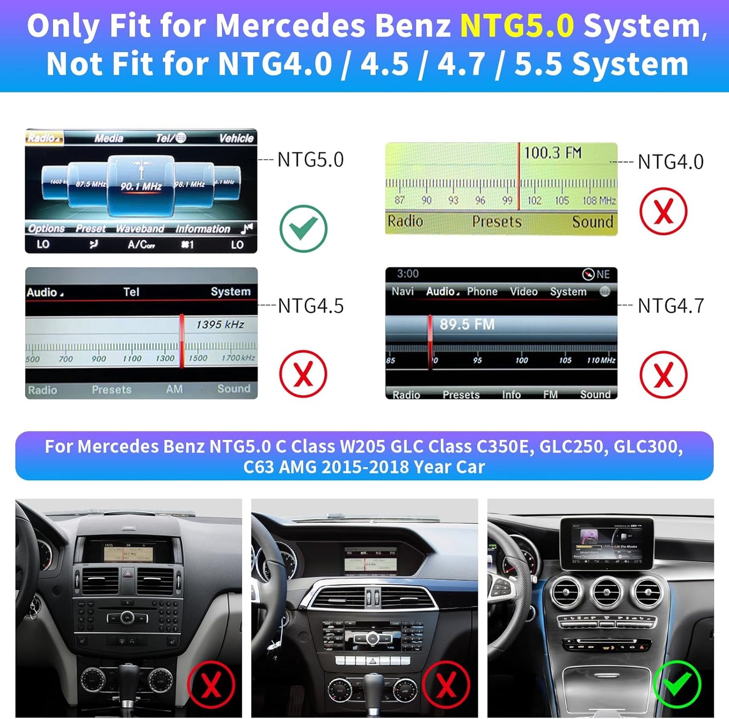 Nachrüstmodul  Wireless Carplay für Mercedes Benz NTG5.0 (2015-2018)