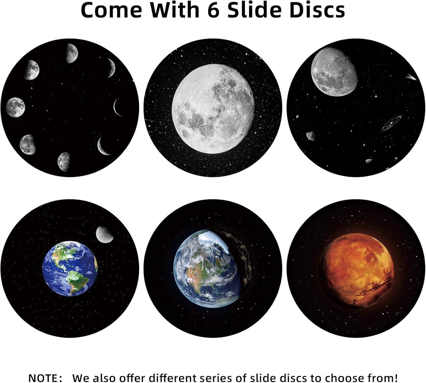 6 Stück Ultra HD Discs für Galaxy-Projektor Moon, Moon