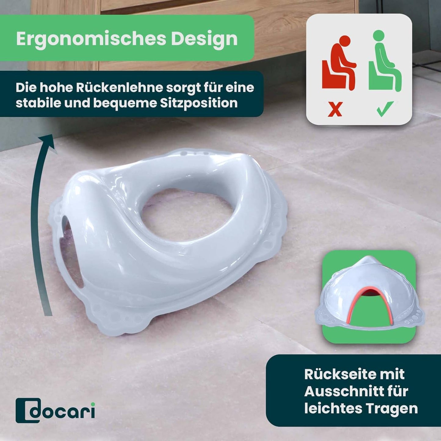 Toilettentrainer-Set mit Treppe für Kinder (2-teilig), Wal 2er Set