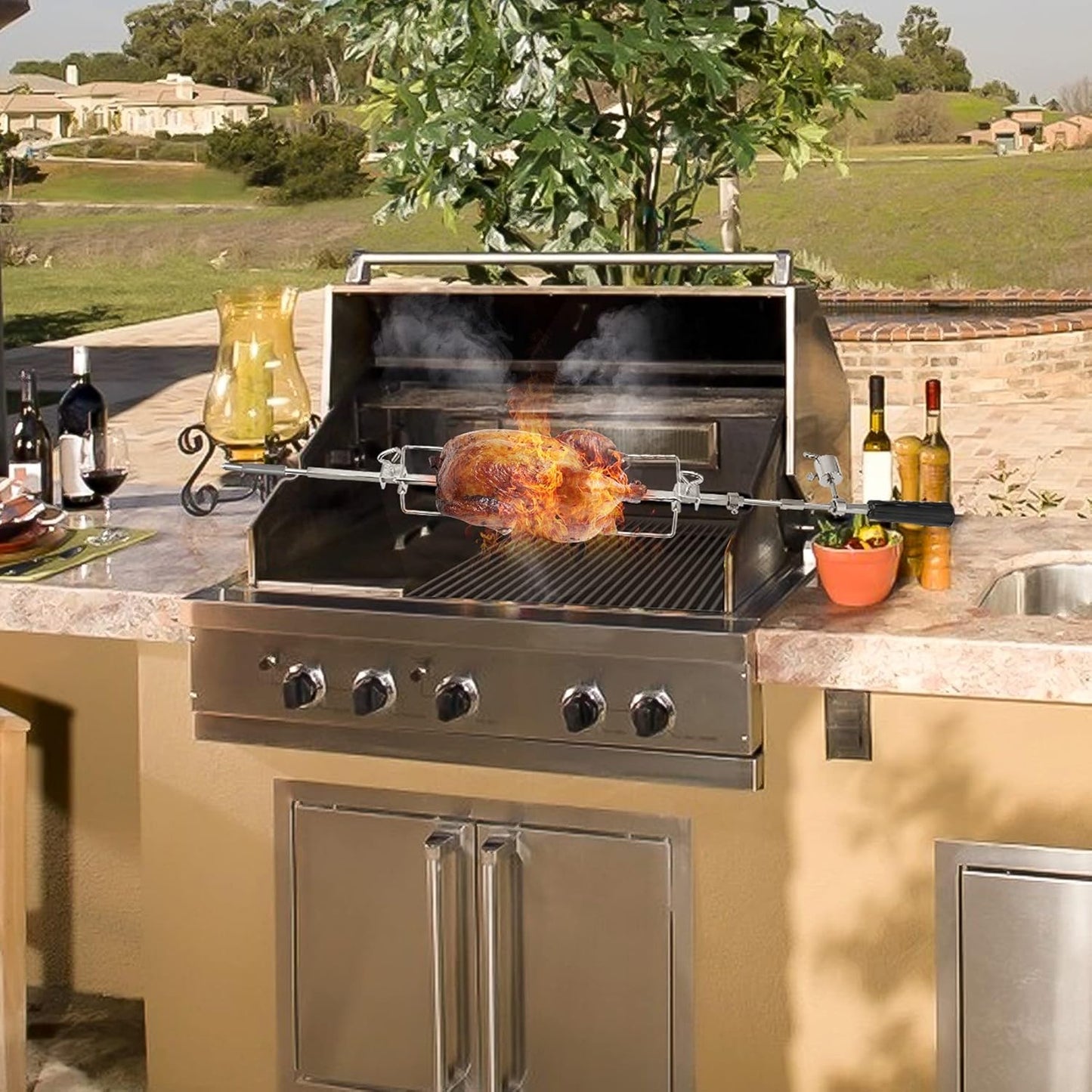 Rotisserie-Set für Gasgrills