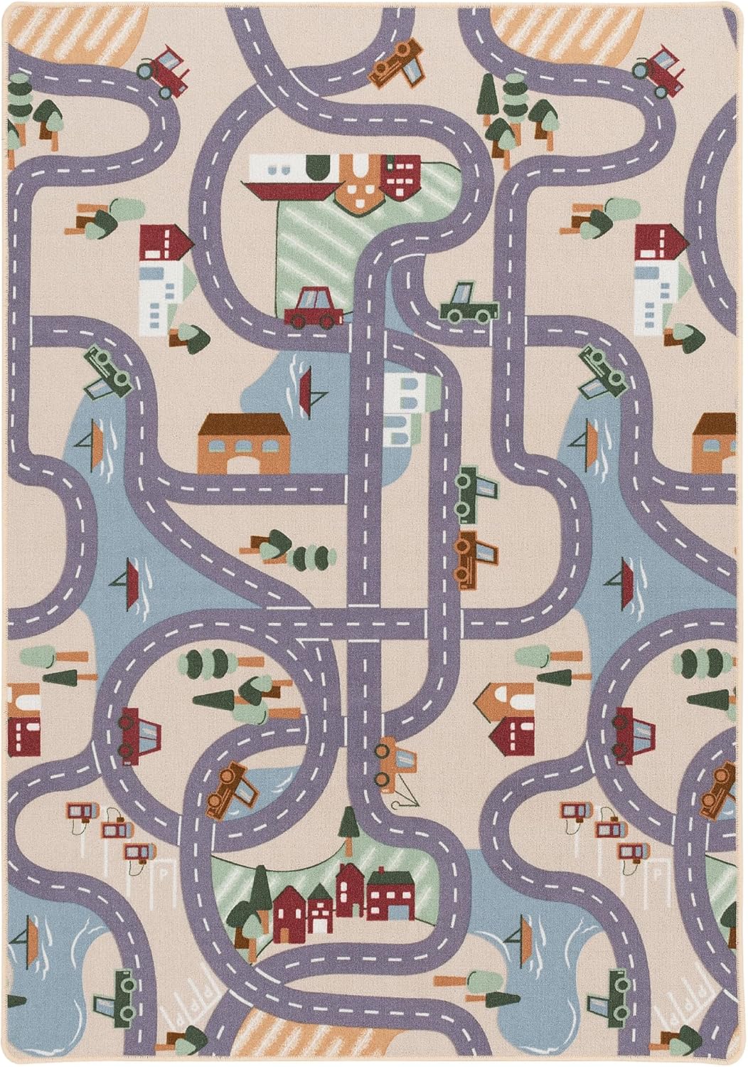 Strassenteppich, 100x200 cm Fun Town Beige