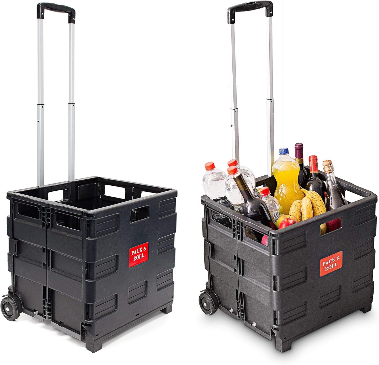 Klappbarer Einkaufstrolley 2er-Set (bis 35 kg), 2er Set
