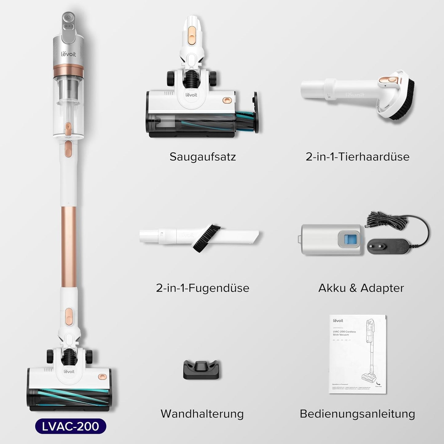 LVAC 200 Akkustaubsauger mit Tierhaardüse