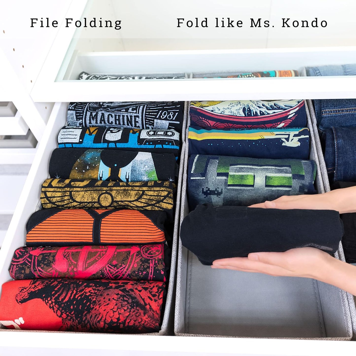 4er Set FileFolding Boxen für IKEA Pax Kleiderschrank, PAX100 FileFolding