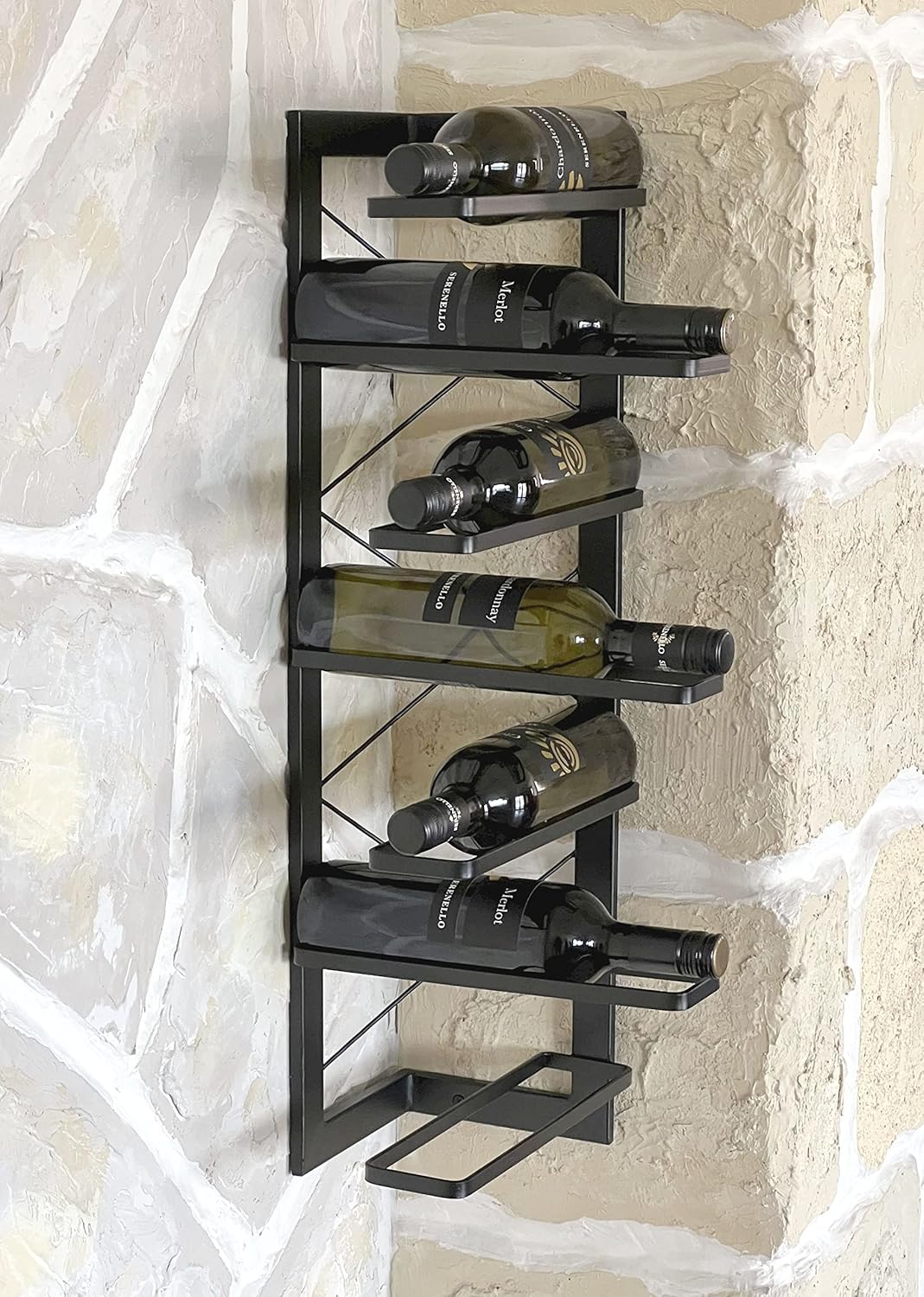 Eck-Weinregal für Wandmontage