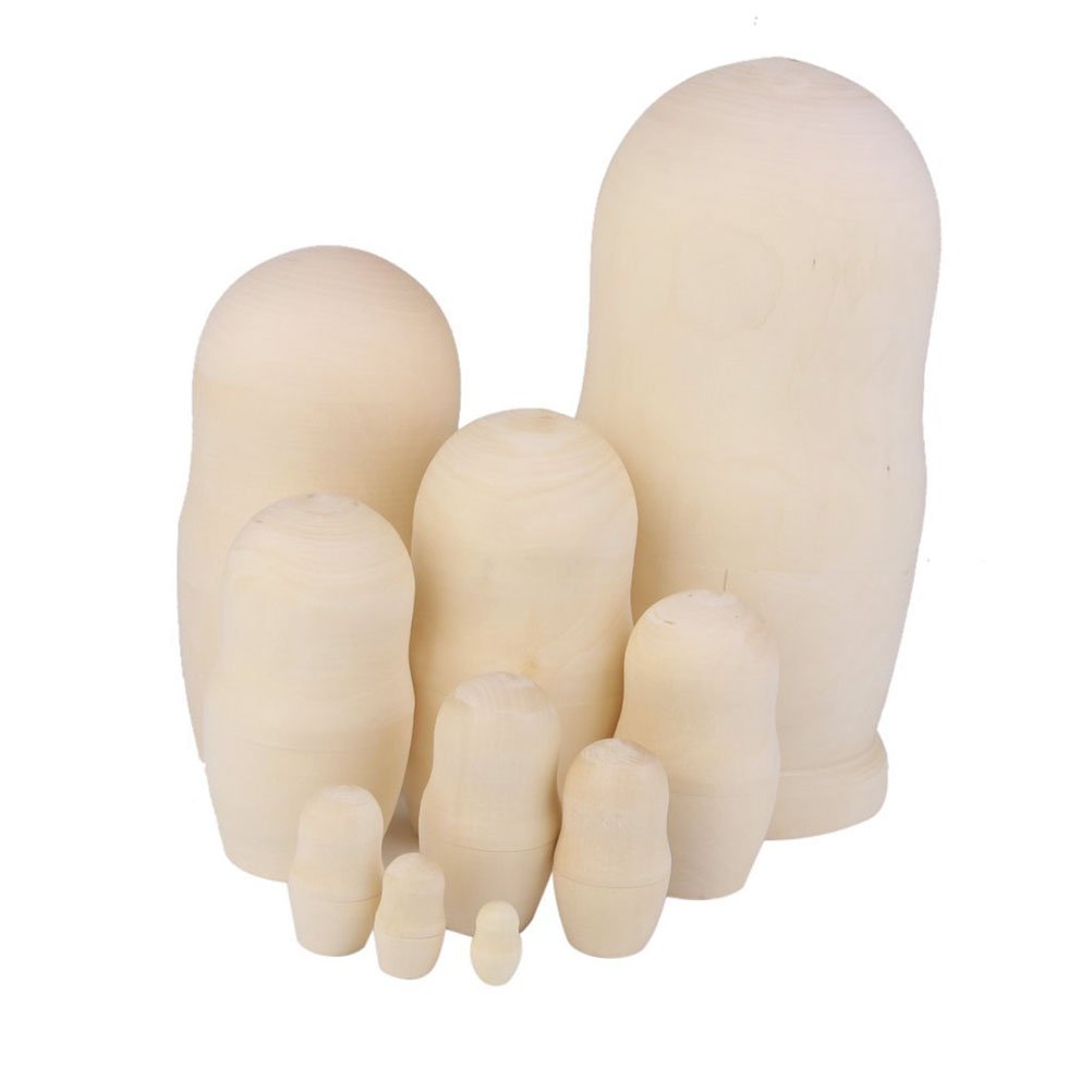 Russische Matroschka Rohlinge 10-teiliges Set