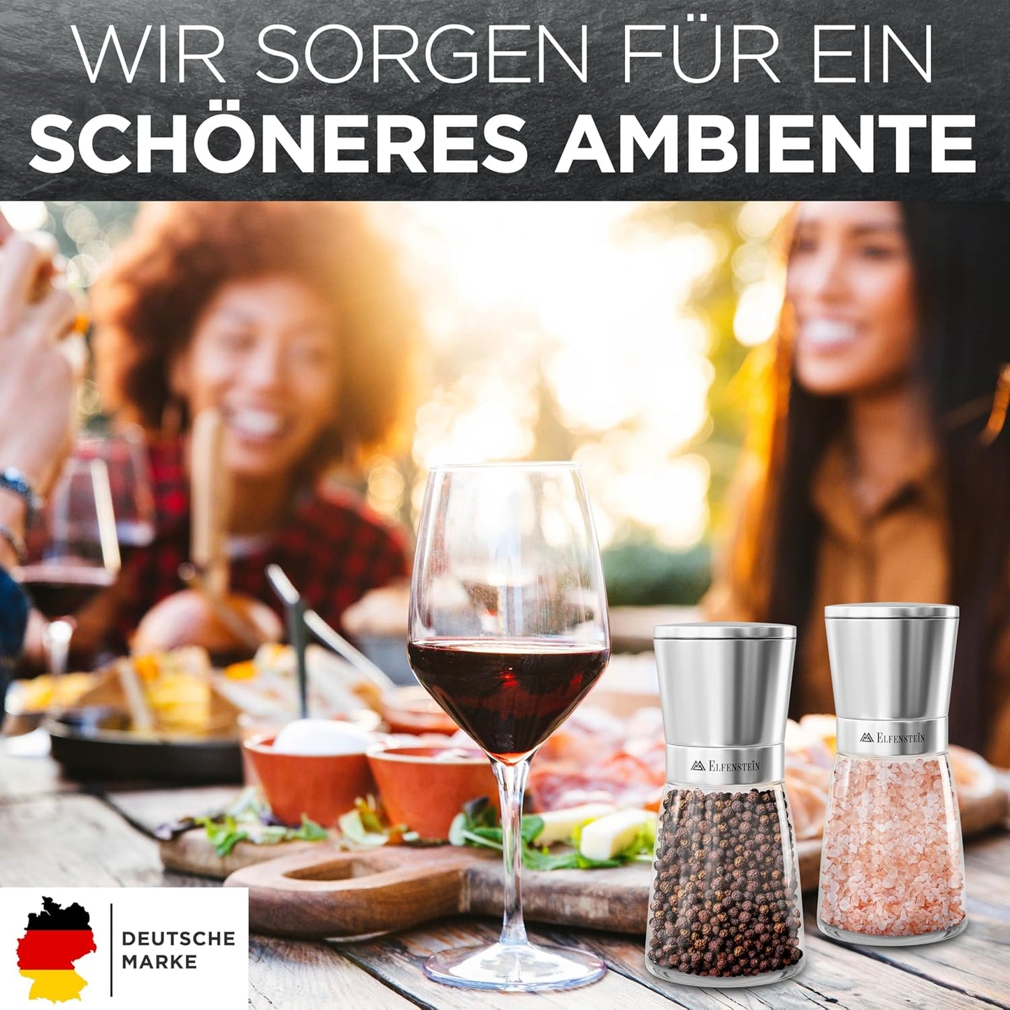Salz und Pfeffermühlen-Set, Silber L
