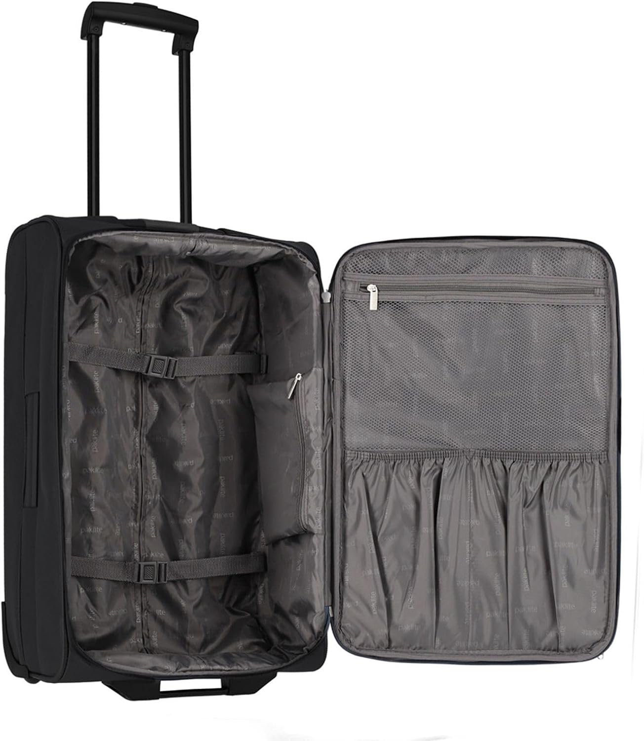 Reisekoffer Orlando mit Rollen, Schwarz 63 cm (Trolley M)