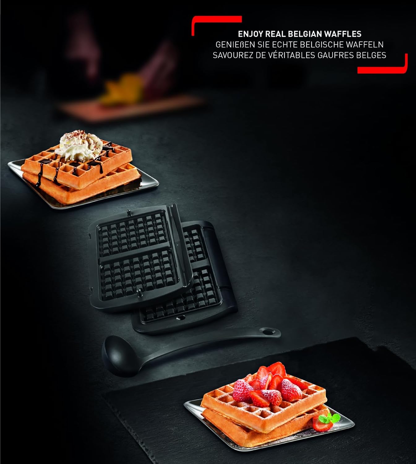 Waffelplatten XA7238 für Optigrill (inkl. Schöpfkelle)