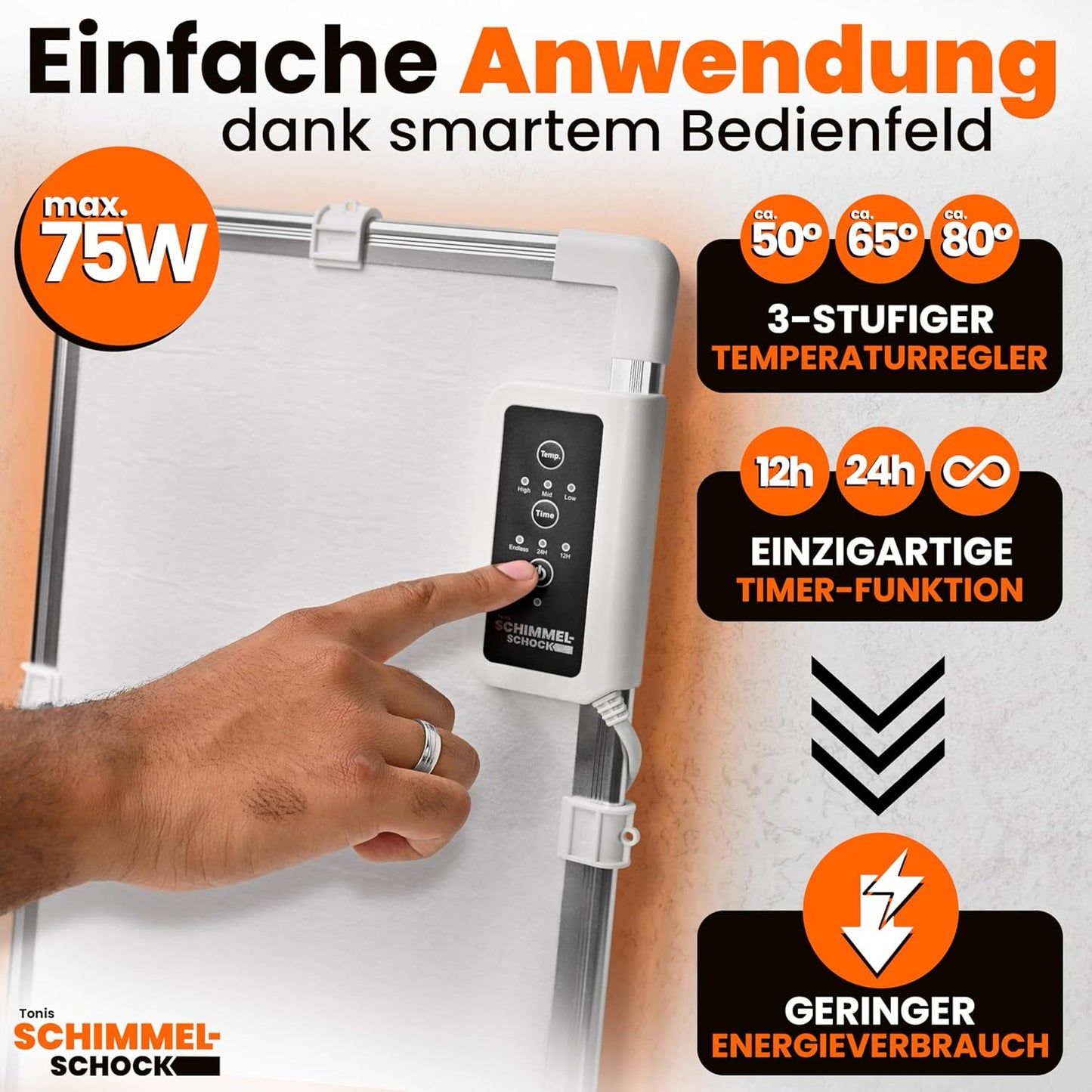 Anti-Schimmelheizung Tonis zur Schimmelbekämpfung