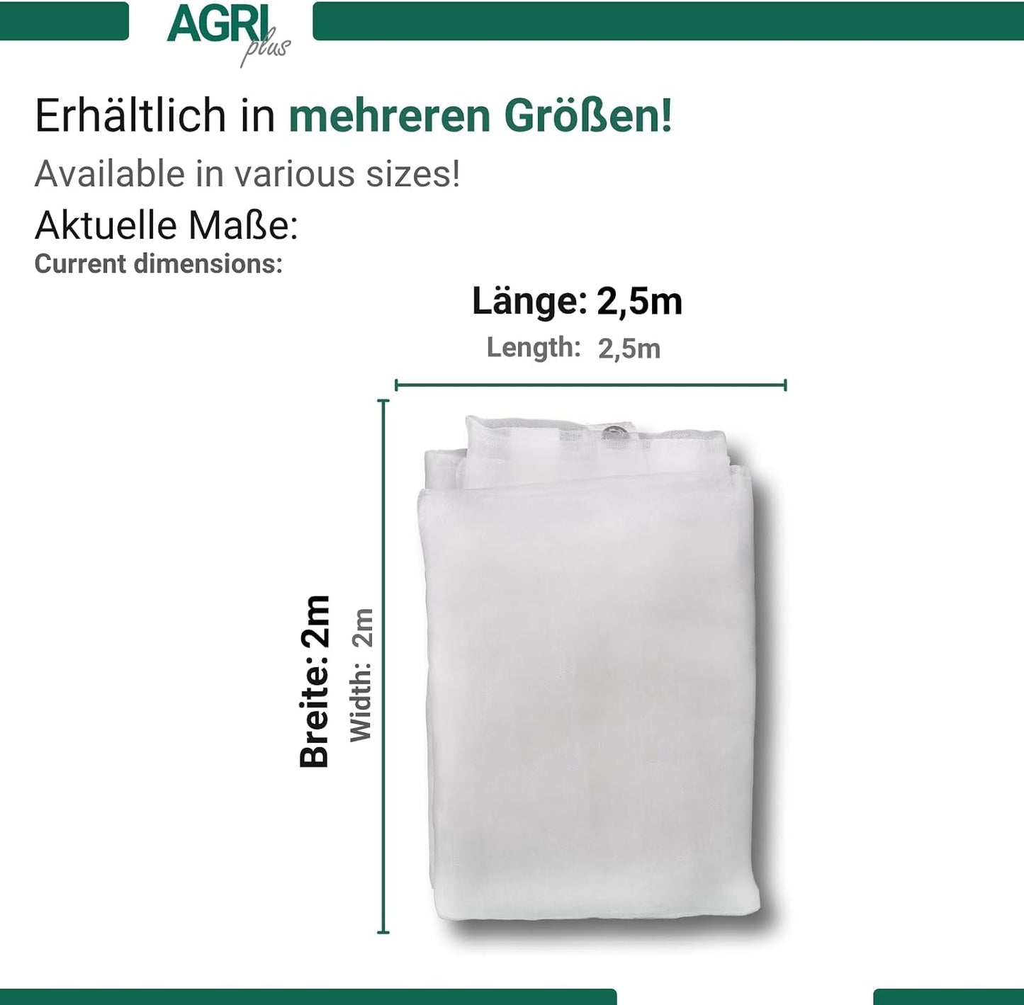 Engmaschiges Sandkastennetz mit Ösen, UV-stabil & wasserdurchlässig, 2,0 x 2,5 m