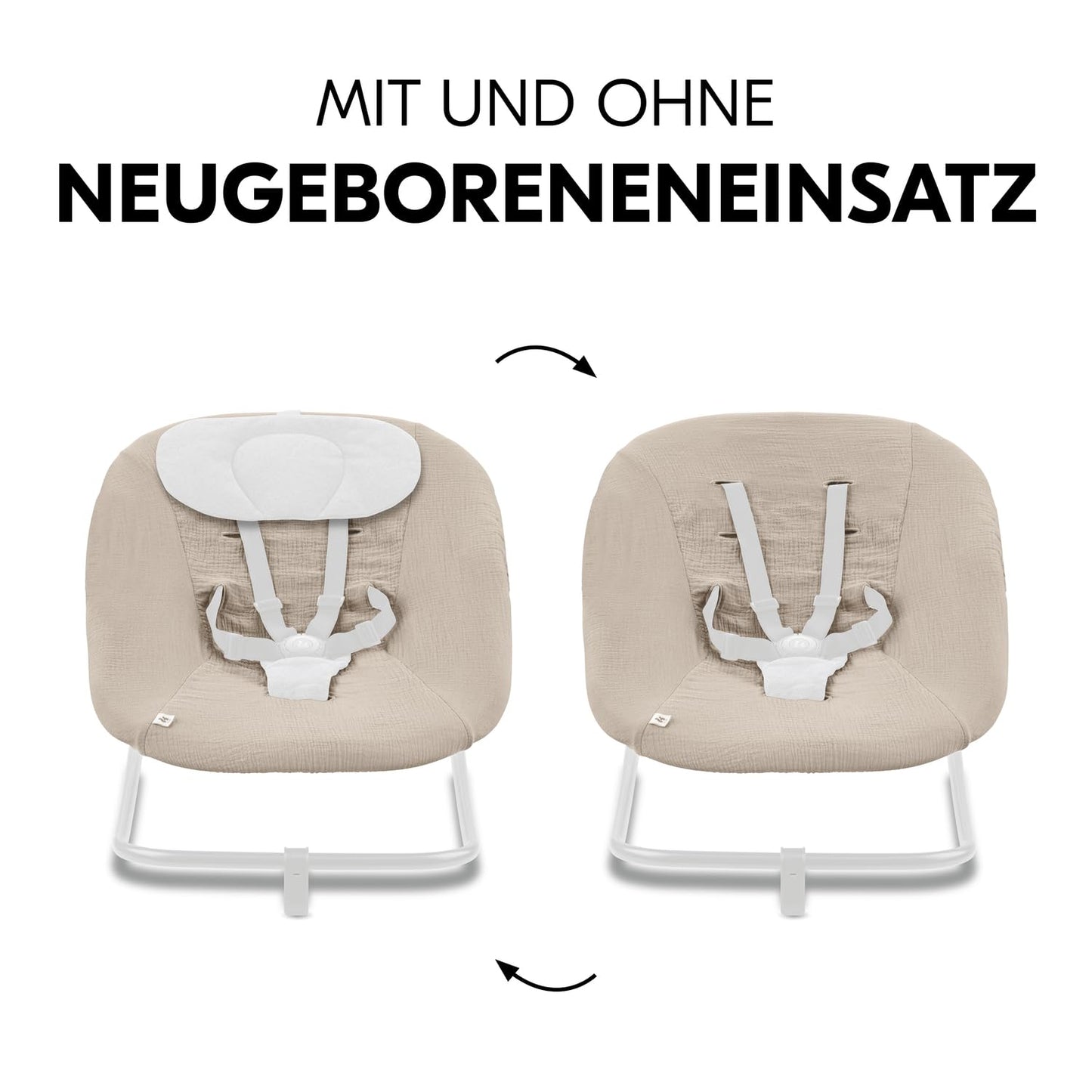Schonbezug für Babywippe Highchair Bouncer, Beige