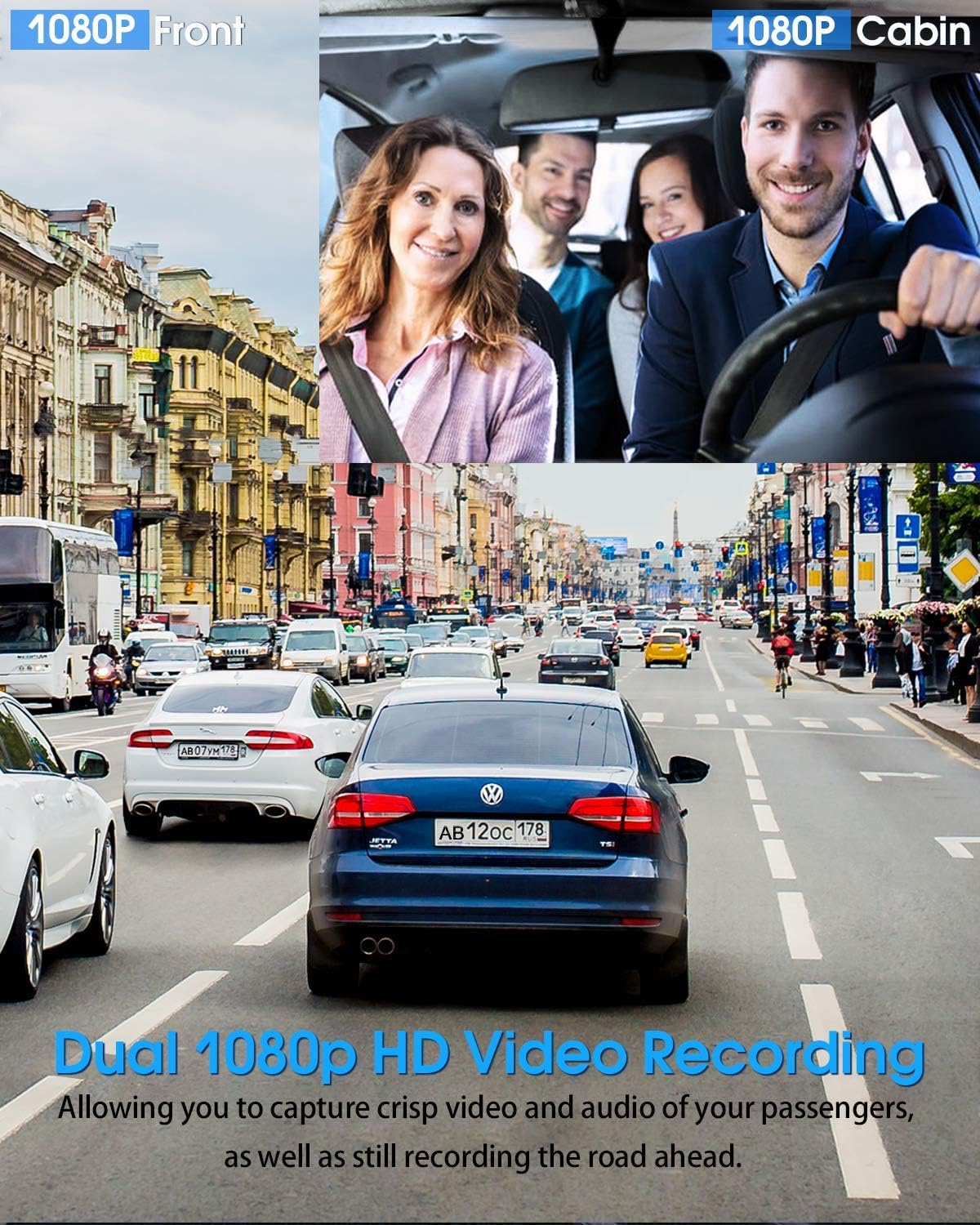 J05 Dashcam 1080P mit Parküberwachung & Nachtsicht