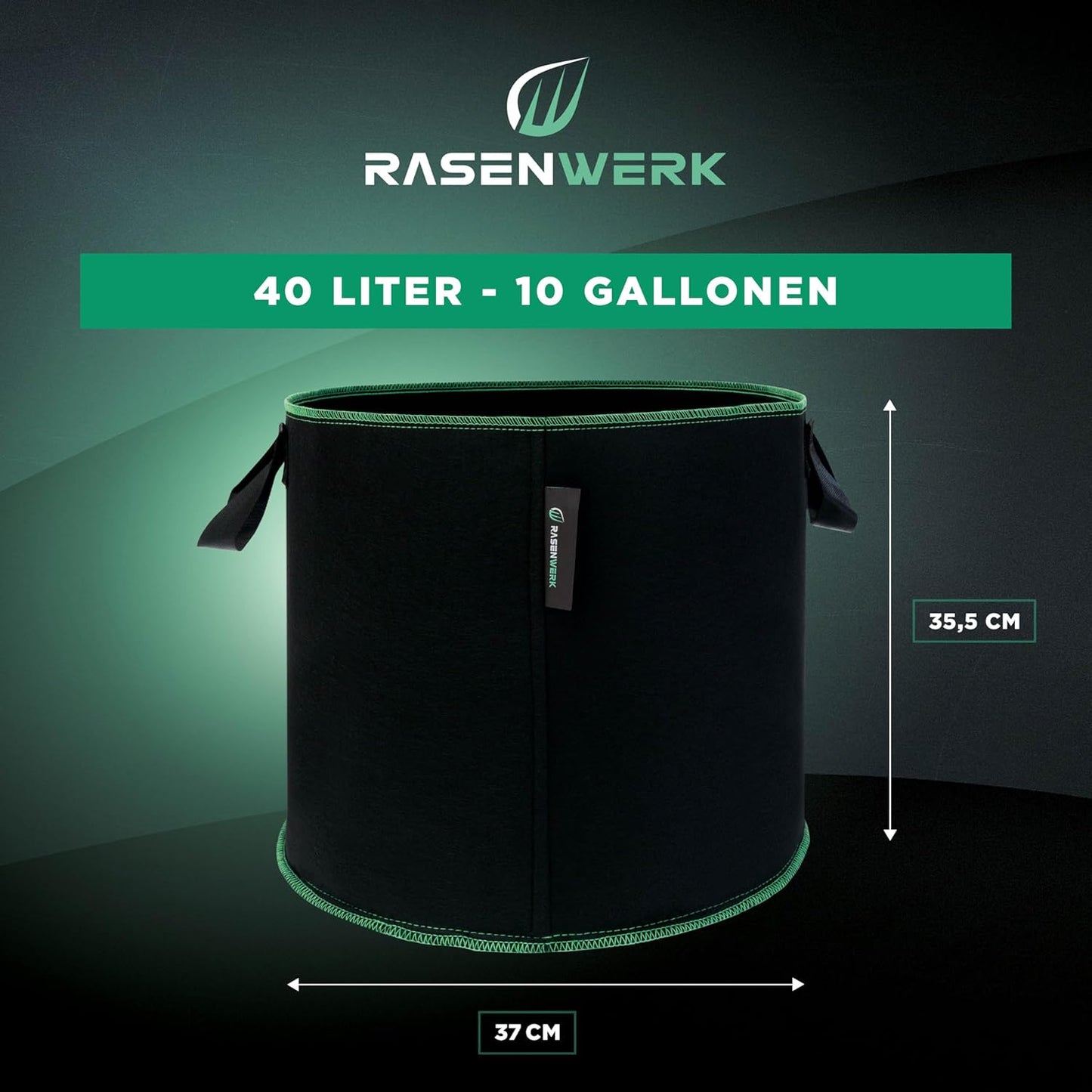5er-Set Pflanztaschen, 40 Liter