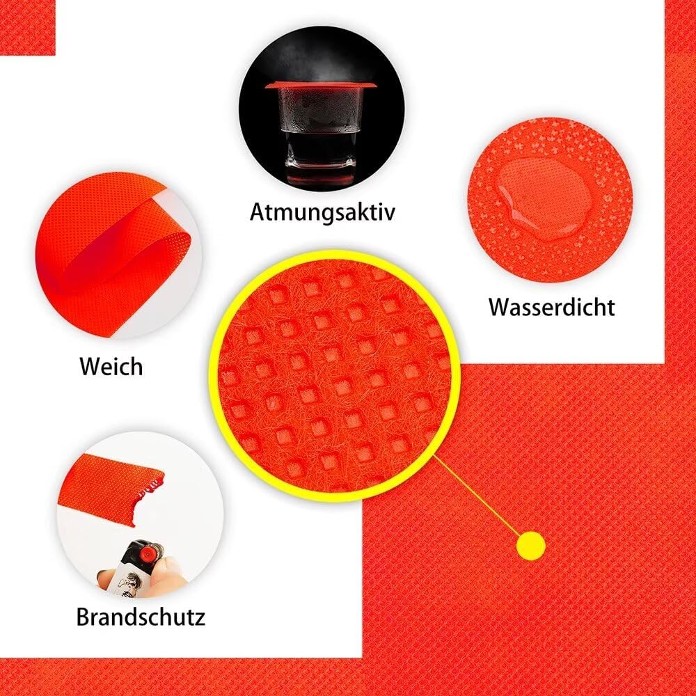 Einweg-Tischdeckenrolle, 100x2500 cm, Rot 100 x 2500 cm (Rechteckig)