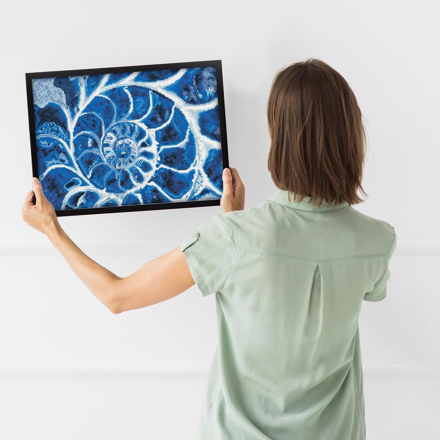 Diamond Painting - Blue Nautilus, 51 x 37cm Blaue Nautilus