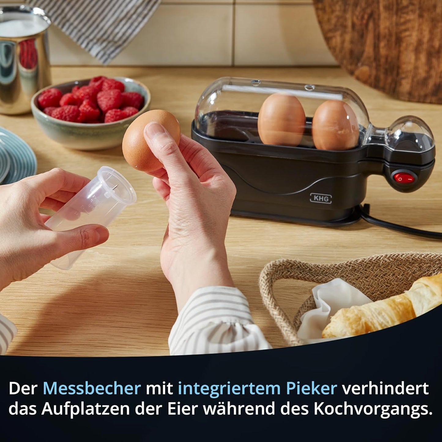 Eierkocher mit Warmhaltefunktion