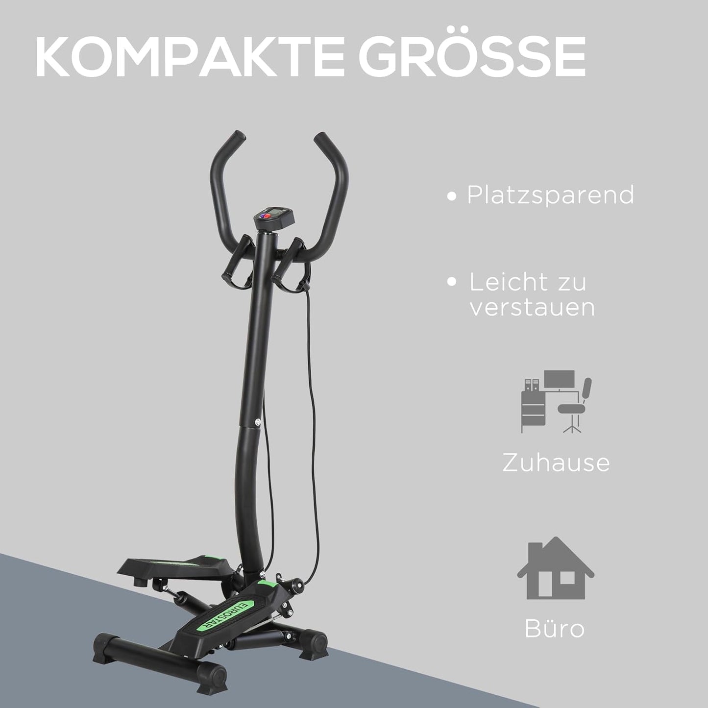Heimtrainer mit Haltegriff und LCD Display