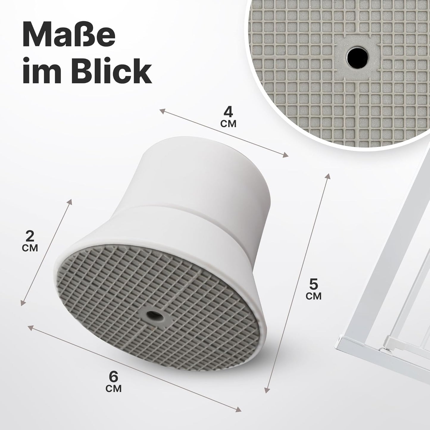 Wandschutzpads für Tür- und Treppengitter, Wandschutzpads